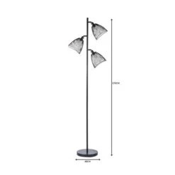 Dunelm Jaula 3 Light Black Floor Lamp 12 Dunelm Jaula 3 Light Black Floor Lamp -Lighting Heaven 1000149073 alt05