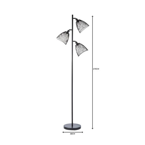 Dunelm Jaula 3 Light Black Floor Lamp 7 Dunelm Jaula 3 Light Black Floor Lamp - Image 5