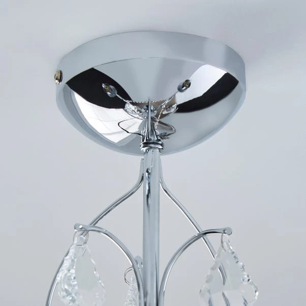 Dunelm Elizabeth 3 Light Bathroom Chrome Chandelier 6 Dunelm Elizabeth 3 Light Bathroom Chrome Chandelier - Image 4