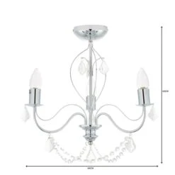 Dunelm Elizabeth 3 Light Bathroom Chrome Chandelier 13 Dunelm Elizabeth 3 Light Bathroom Chrome Chandelier -Lighting Heaven 1000149086 alt06