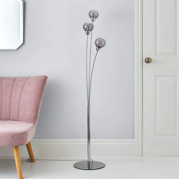 Dunelm Kelly 3 Arm Bubble Glass Floor Lamp 4 Dunelm Kelly 3 Arm Bubble Glass Floor Lamp - Image 2