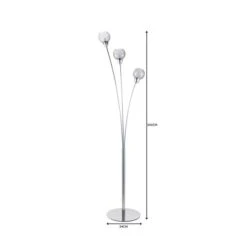 Dunelm Kelly 3 Arm Bubble Glass Floor Lamp 13 Dunelm Kelly 3 Arm Bubble Glass Floor Lamp -Lighting Heaven 1000149088 alt06