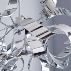 Dunelm Iris Ribbon Chrome Easy Fit Pendant -Lighting Heaven 1000149095 alt02