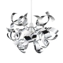 Dunelm Iris Ribbon Chrome Easy Fit Pendant -Lighting Heaven 1000149095 alt05