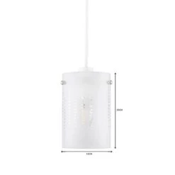 Dunelm Grayson Dot Glass White Easy Fit Pendant -Lighting Heaven 1000149113 alt06