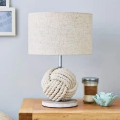 Dunelm Lina Rope Table Lamp -Lighting Heaven 1000149119 alt01