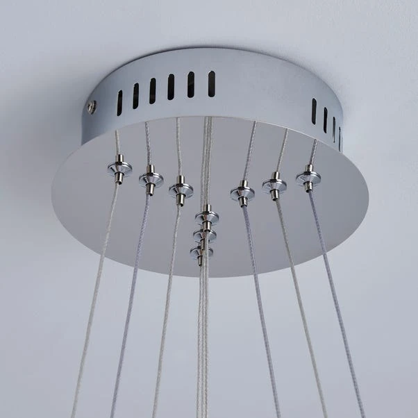 Dunelm Cali 3 Light Integrated LED Hoop Crystal Ceiling Fitting 6 Dunelm Cali 3 Light Integrated LED Hoop Crystal Ceiling Fitting - Image 4