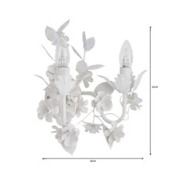Dunelm Chateau 2 Light Candelabra White Wall Light 13 Dunelm Chateau 2 Light Candelabra White Wall Light -Lighting Heaven 1000149138 alt06