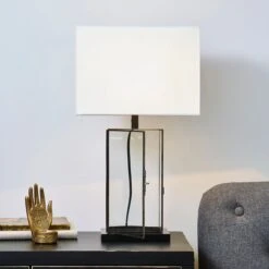 Dunelm Maya Glass Table Lamp -Lighting Heaven 1000149139 alt02