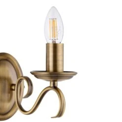 Vogue Lighting Vogue Bernice 2 Light Wall Light Antique Brass -Lighting Heaven 1000156380 alt03
