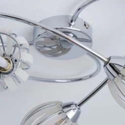 Dunelm Rosa 3 Light Chrome Semi-Flush Ceiling Fitting 11 Dunelm Rosa 3 Light Chrome Semi-Flush Ceiling Fitting -Lighting Heaven 1000157761 alt03