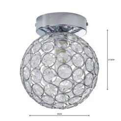 Dunelm Sphere 1 Light Pendant Flush Ceiling Fitting -Lighting Heaven 1000158428 alt04