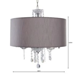 Dunelm Livia 3 Light Jewel Shaded Grey Chandelier 12 Dunelm Livia 3 Light Jewel Shaded Grey Chandelier -Lighting Heaven 1000158433 alt04