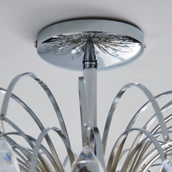 Dunelm Parla 3 Light Jewels Semi-Flush Ceiling Fitting 5 Dunelm Parla 3 Light Jewels Semi-Flush Ceiling Fitting - Image 3