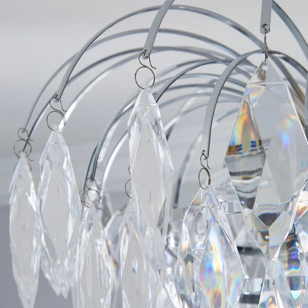 Dunelm Parla 3 Light Jewels Semi-Flush Ceiling Fitting 6 Dunelm Parla 3 Light Jewels Semi-Flush Ceiling Fitting - Image 4