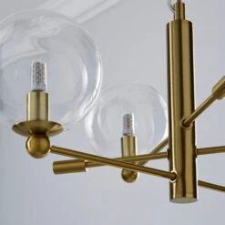 Elements Nour 3 Light Antique Brass Ceiling Fitting -Lighting Heaven 1000158452 alt02
