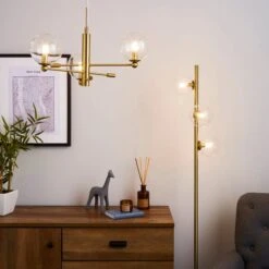 Elements Nour 3 Light Antique Brass Ceiling Fitting -Lighting Heaven 1000158452 alt08