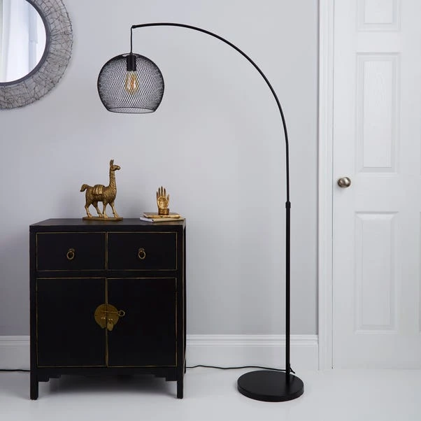 Dunelm Harrison Arc Black Floor Lamp 4 Dunelm Harrison Arc Black Floor Lamp - Image 2