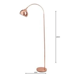 Dunelm Herm Arc Copper Floor Lamp -Lighting Heaven 1000158494 alt04