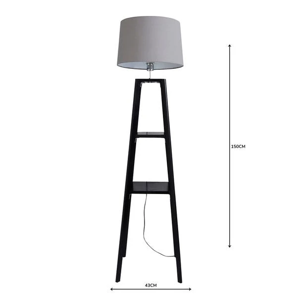 Dunelm Beaumont Wood Tripod Plant Black Floor Lamp 7 Dunelm Beaumont Wood Tripod Plant Black Floor Lamp - Image 5