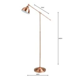Dunelm Lever Arm Copper Floor Lamp -Lighting Heaven 1000158531 alt04