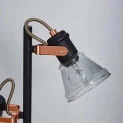 Dunelm Milas 3 Light Black Industrial Floor Lamp 10 Dunelm Milas 3 Light Black Industrial Floor Lamp -Lighting Heaven 1000158534 alt02