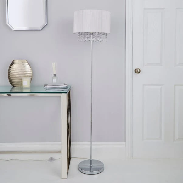 Dunelm Riah Jewel Ivory Floor Lamp 4 Dunelm Riah Jewel Ivory Floor Lamp - Image 2