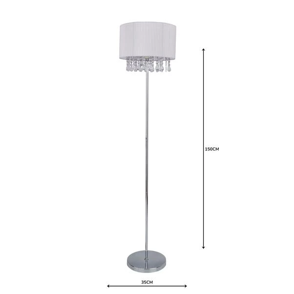 Dunelm Riah Jewel Ivory Floor Lamp 7 Dunelm Riah Jewel Ivory Floor Lamp - Image 5