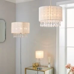 Dunelm Riah Jewel Ivory Floor Lamp 13 Dunelm Riah Jewel Ivory Floor Lamp -Lighting Heaven 1000158539 alt08