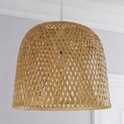 Dunelm Leena Bamboo Easy Fit Pendant -Lighting Heaven 1000158663 alt01