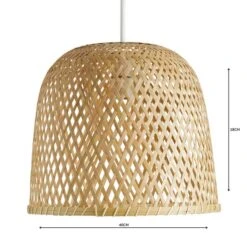 Dunelm Leena Bamboo Easy Fit Pendant -Lighting Heaven 1000158663 alt04