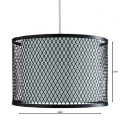 Dunelm Palle Mesh Black Easy Fit Pendant -Lighting Heaven 1000158674 alt04