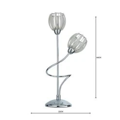 Dunelm Rosa 2 Arm Chrome Table Lamp -Lighting Heaven 1000158699 alt04
