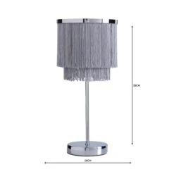 Dunelm Jaz Fringe Grey Table Lamp 12 Dunelm Jaz Fringe Grey Table Lamp -Lighting Heaven 1000158704 alt04