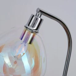 Elements Latisha Iridescent Glass Marble Base Task Desk Lamp -Lighting Heaven 1000158723 alt02