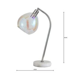Elements Latisha Iridescent Glass Marble Base Task Desk Lamp -Lighting Heaven 1000158723 alt04