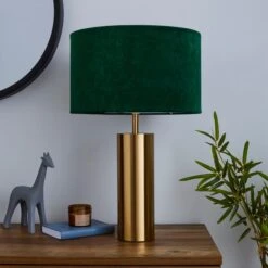 Dunelm Nesa Brushed Gold And Bottle Green Touch Table Lamp 9 Dunelm Nesa Brushed Gold And Bottle Green Touch Table Lamp -Lighting Heaven 1000158728 alt01