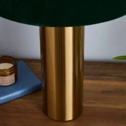 Dunelm Nesa Brushed Gold And Bottle Green Touch Table Lamp 10 Dunelm Nesa Brushed Gold And Bottle Green Touch Table Lamp -Lighting Heaven 1000158728 alt02
