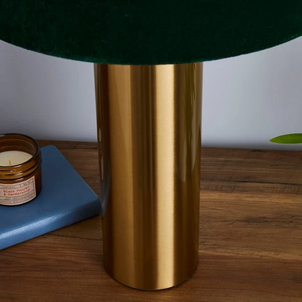 Dunelm Nesa Brushed Gold And Bottle Green Touch Table Lamp 5 Dunelm Nesa Brushed Gold And Bottle Green Touch Table Lamp - Image 3