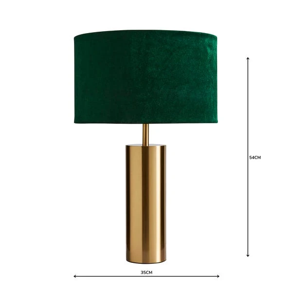 Dunelm Nesa Brushed Gold And Bottle Green Touch Table Lamp 7 Dunelm Nesa Brushed Gold And Bottle Green Touch Table Lamp - Image 5