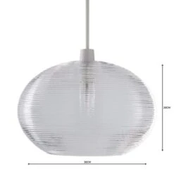 Dunelm Sabrina Glass Easy Fit Pendant -Lighting Heaven 1000158731 alt04