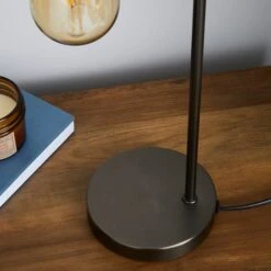 Dunelm Marsden Nickel Industrial Table Lamp And Bulb -Lighting Heaven 1000158732 alt03