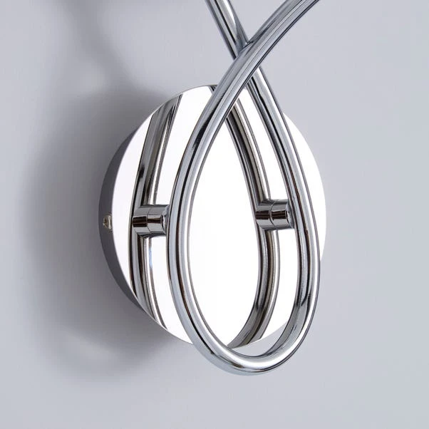 Dunelm Grace 2 Light Chrome Wall Light 6 Dunelm Grace 2 Light Chrome Wall Light - Image 4