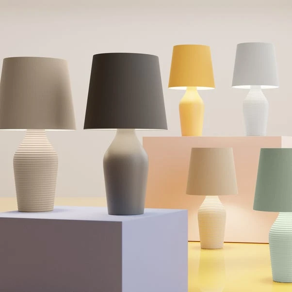 Dunelm Ava Stoneware Ochre Table Lamp 8 Dunelm Ava Stoneware Ochre Table Lamp - Image 6