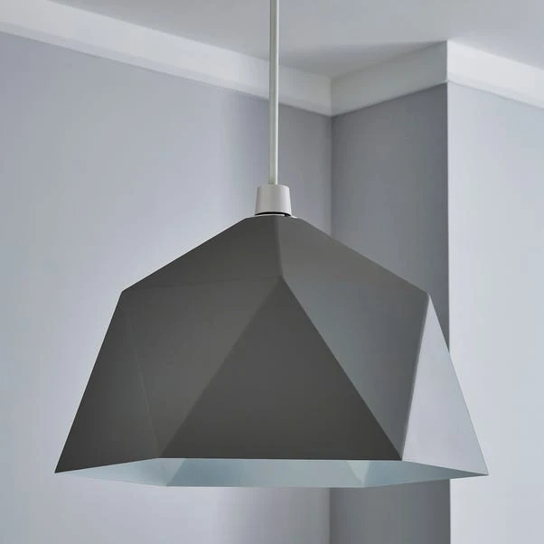 Dunelm Lily Geometric Easy Fit Pendant Grey 4 Dunelm Lily Geometric Easy Fit Pendant Grey - Image 2
