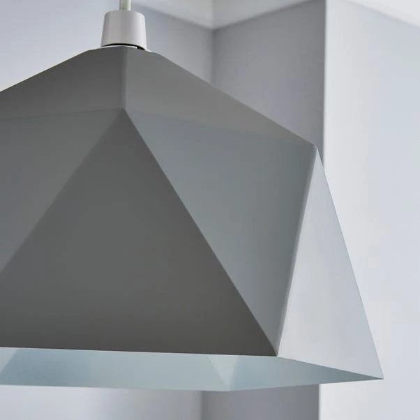 Dunelm Lily Geometric Easy Fit Pendant Grey 5 Dunelm Lily Geometric Easy Fit Pendant Grey - Image 3