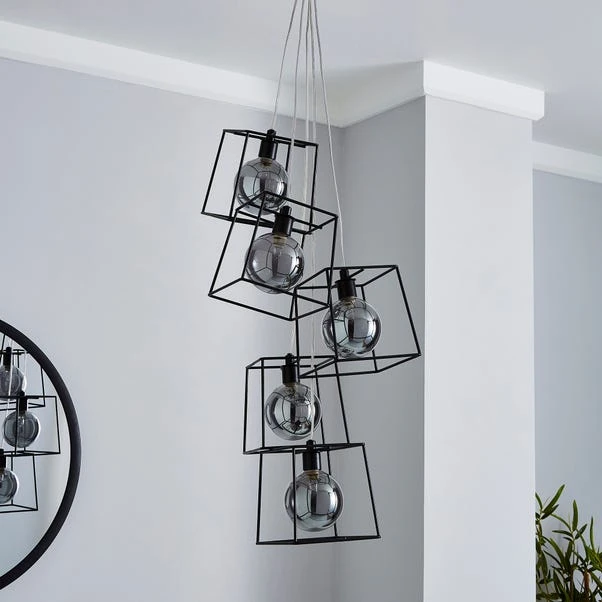 Dunelm Elena 5 Light Glass Ceiling Fitting 4 Dunelm Elena 5 Light Glass Ceiling Fitting - Image 2