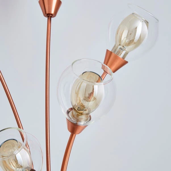 Dunelm Eden 5 Light Floor Lamp Copper 5 Dunelm Eden 5 Light Floor Lamp Copper - Image 3