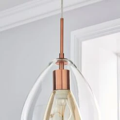 Dunelm Eden Pendant Ceiling Fitting Copper 10 Dunelm Eden Pendant Ceiling Fitting Copper -Lighting Heaven 1000165065 alt02