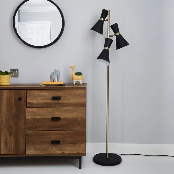 Dunelm Archie Black Floor Lamp 4 Dunelm Archie Black Floor Lamp - Image 2